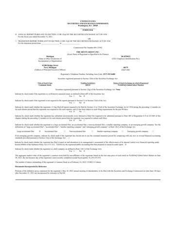 Thumbnail The Shyft Group 10-K Annual Report 2021