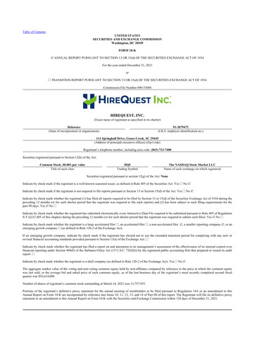 Thumbnail HireQuest 10-K Annual Report 2021