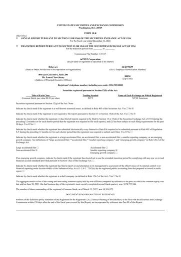 Thumbnail inTEST Corporation 10-K Annual Report 2021