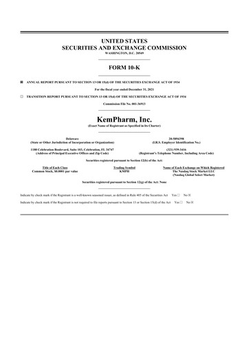 Thumbnail Zevra Therapeutics 10-K Annual Report 2021