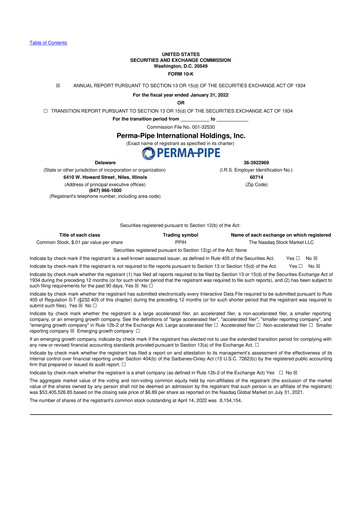 Thumbnail Perma-Pipe International 10-K Annual Report 2021