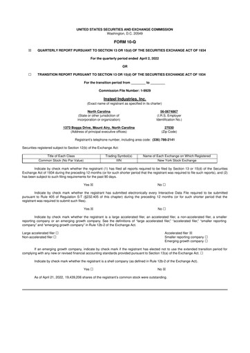 Thumbnail Insteel Industries 10-Q Quarterly Report FY2022 