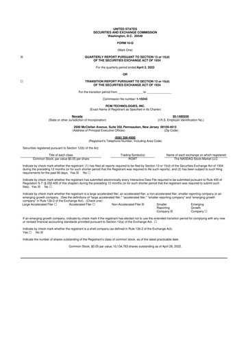 Thumbnail RCM Technologies 10-Q Quarterly Report FY2022 