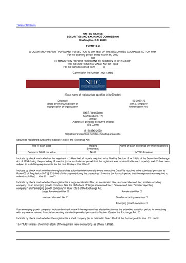 Thumbnail National Healthcare
 10-Q Quarterly Report FY2022 