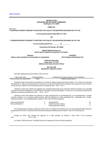 Thumbnail Applied Optoelectronics 10-Q Quarterly Report FY2022 