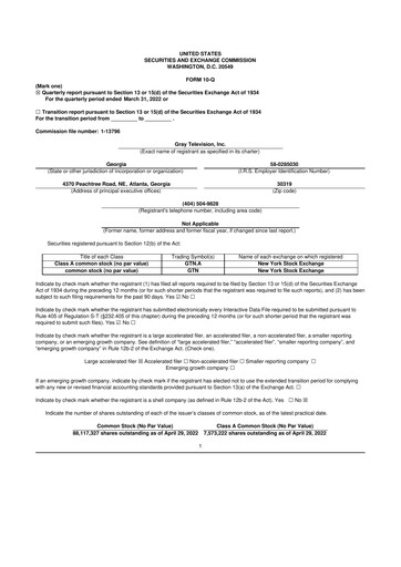 Miniature Gray Media
 10-Q Rapport trimestriel 2022 