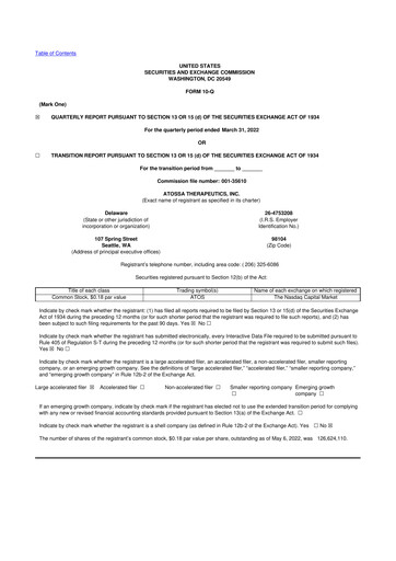 Thumbnail Atossa Therapeutics 10-Q Quarterly Report FY2022 