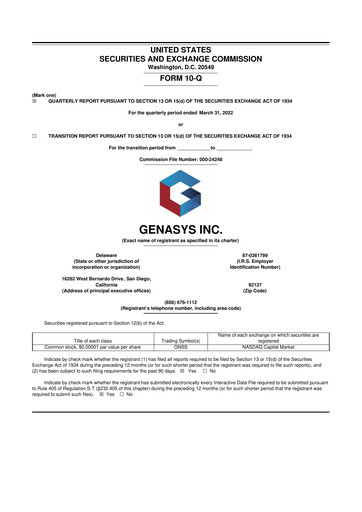 Thumbnail Genasys 10-Q Quarterly Report FY2022 