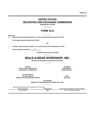 Thumbnail Build-A-Bear Workshop 10-Q Quarterly Report FY2022 