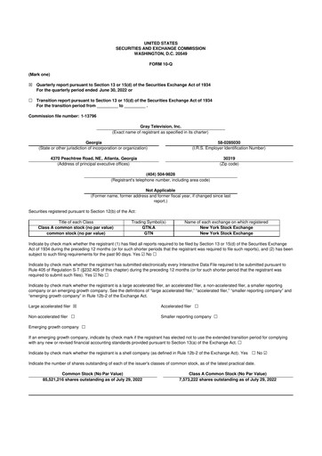 Miniature Gray Media
 10-Q Rapport trimestriel 2022 