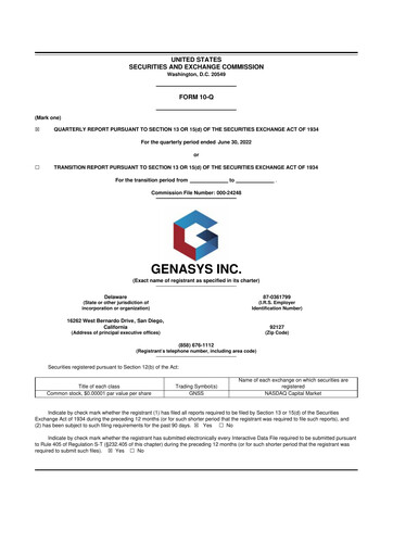 Thumbnail Genasys 10-Q Quarterly Report FY2022 