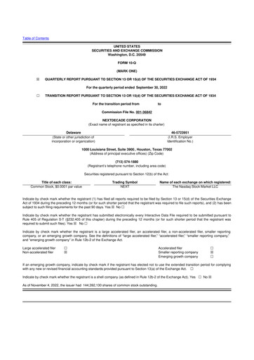 Thumbnail NextDecade Corp 10-Q Quarterly Report FY2022 