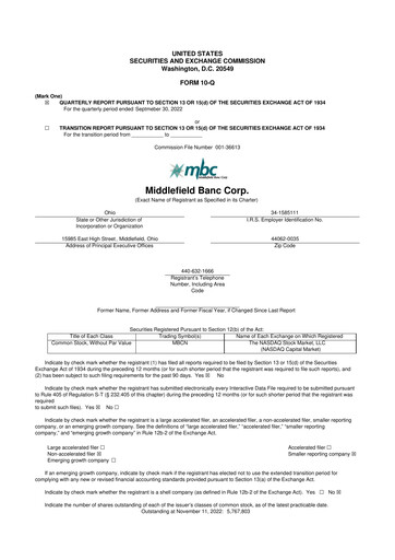 Vorschaubild Middlefield Banc
 10-Q Quartalsbericht 2022 