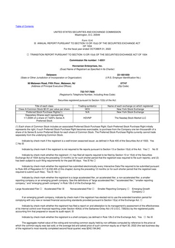Thumbnail Hovnanian Enterprises
 10-K Annual Report 2022