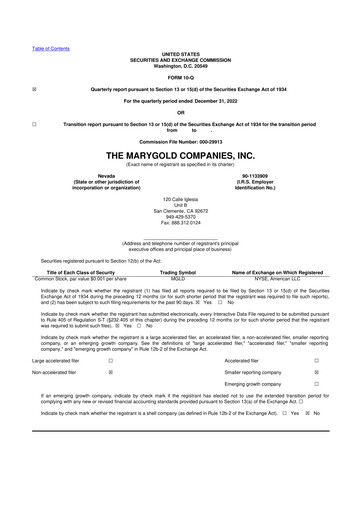 Thumbnail the Marygold Companies 10-Q Quarterly Report FY2023 