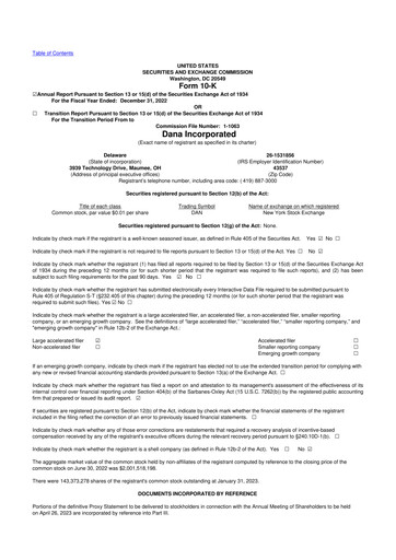 Thumbnail Dana Incorporated 10-K Annual Report 2022