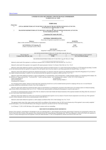 Vorschaubild Generac 10-K Jahresbericht 2022