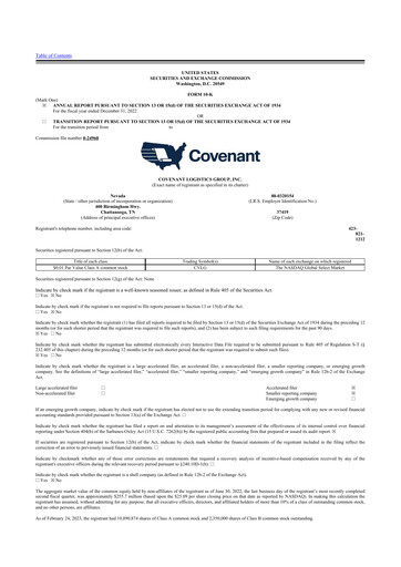 Thumbnail Covenant Logistics
 10-K Annual Report 2022