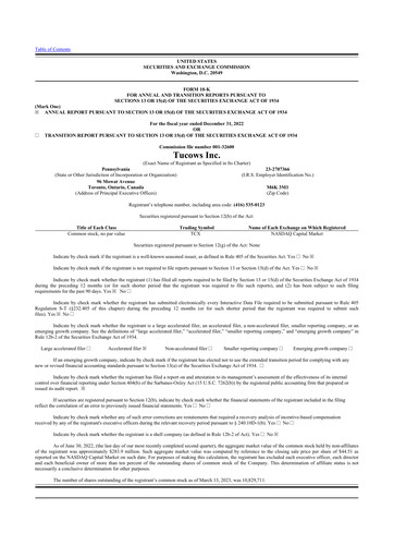 Thumbnail Tucows 10-K Annual Report 2022