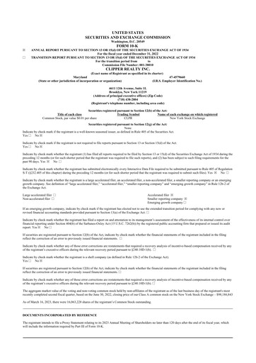 Vorschaubild Clipper Realty 10-K Jahresbericht 2022