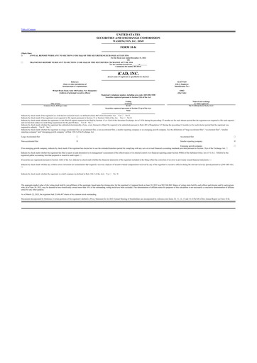 Vorschaubild iCAD 10-K Jahresbericht 2022