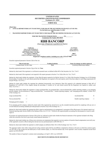 Thumbnail RBB Bancorp 10-K Annual Report 2022