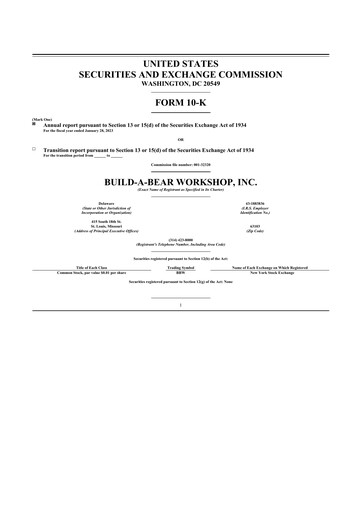 Vorschaubild Build-A-Bear Workshop 10-K Jahresbericht 2022