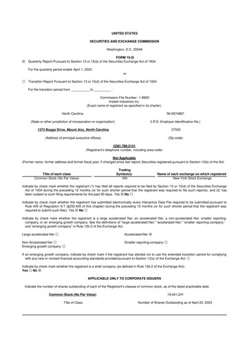 Thumbnail Insteel Industries 10-Q Quarterly Report FY2023 