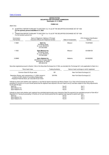 Thumbnail Spire Inc. 10-Q Quarterly Report FY 