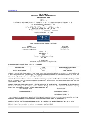 Thumbnail National Healthcare
 10-Q Quarterly Report FY2023 