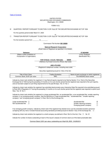 Thumbnail NRC Health
 10-Q Quarterly Report FY2023 
