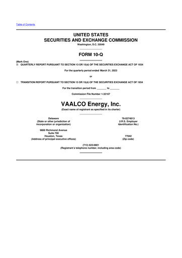 Thumbnail Vaalco Energy
 10-Q Quarterly Report FY2023 