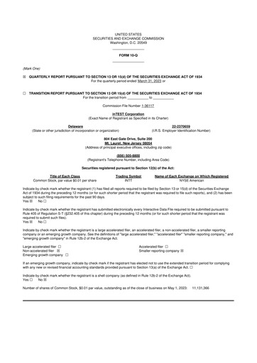 Thumbnail inTEST Corporation 10-Q Quarterly Report FY2023 