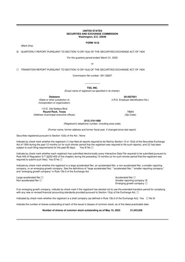 Miniature TSS, Inc. 10-Q Rapport trimestriel 2023 