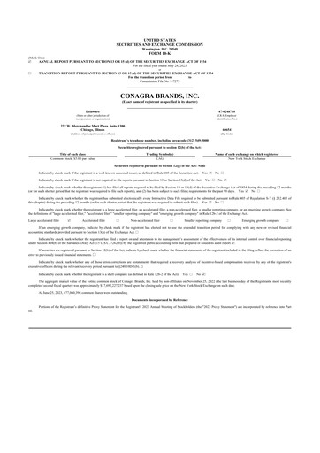 Thumbnail Conagra Brands
 10-K Annual Report 2023