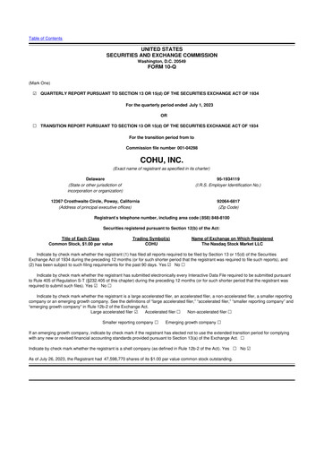 Thumbnail Cohu 10-Q Quarterly Report FY2023 