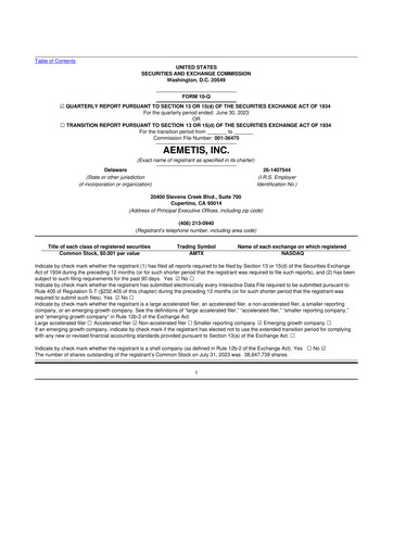 Thumbnail Aemetis 10-Q Quarterly Report FY2023 