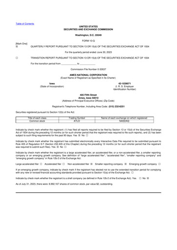 Thumbnail Ames National Corp. 10-Q Quarterly Report FY2023 