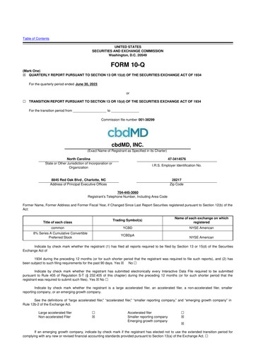Thumbnail cbdMD 10-Q Quarterly Report FY2023 