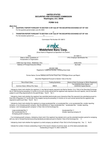 Vorschaubild Middlefield Banc
 10-Q Quartalsbericht 2023 