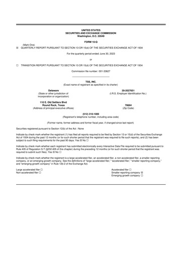 Miniature TSS, Inc. 10-Q Rapport trimestriel 2023 