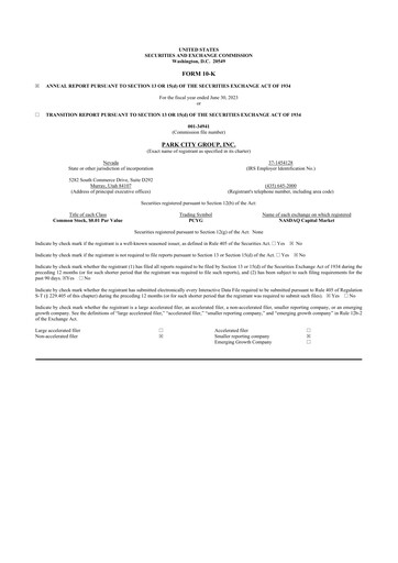 Thumbnail ReposiTrak 10-K Annual Report 2023