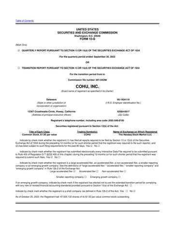 Thumbnail Cohu 10-Q Quarterly Report FY2023 