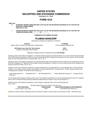 Vorschaubild Plumas Bancorp 10-Q Quartalsbericht 2023 