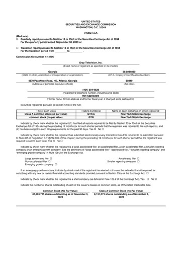 Miniature Gray Media
 10-Q Rapport trimestriel 2023 
