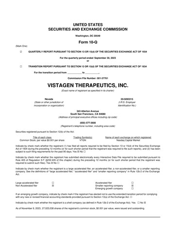 Thumbnail VistaGen Therapeutics
 10-Q Quarterly Report FY2024 