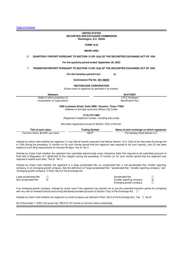 Thumbnail NextDecade Corp 10-Q Quarterly Report FY2023 
