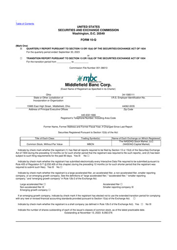 Vorschaubild Middlefield Banc
 10-Q Quartalsbericht 2023 