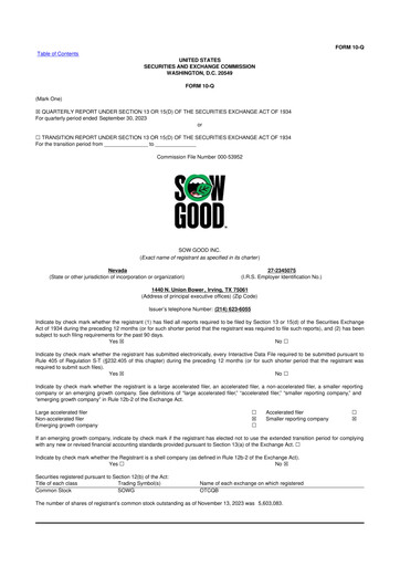 Vorschaubild Sow Good 10-Q Quartalsbericht 2023 