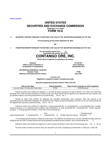 Thumbnail Contango Ore 10-Q Quarterly Report FY2024 